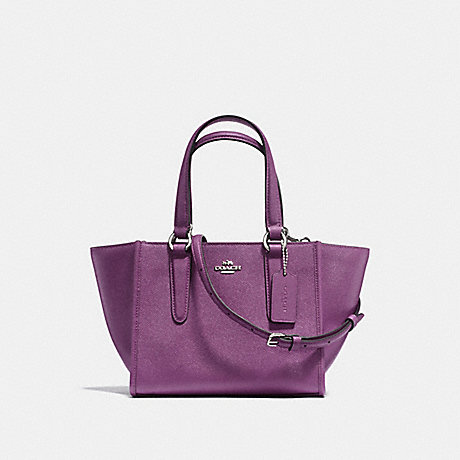 COACH CROSBY CARRYALL 21 IN CROSSGRAIN LEATHER - SILVER/MAUVE - f11925
