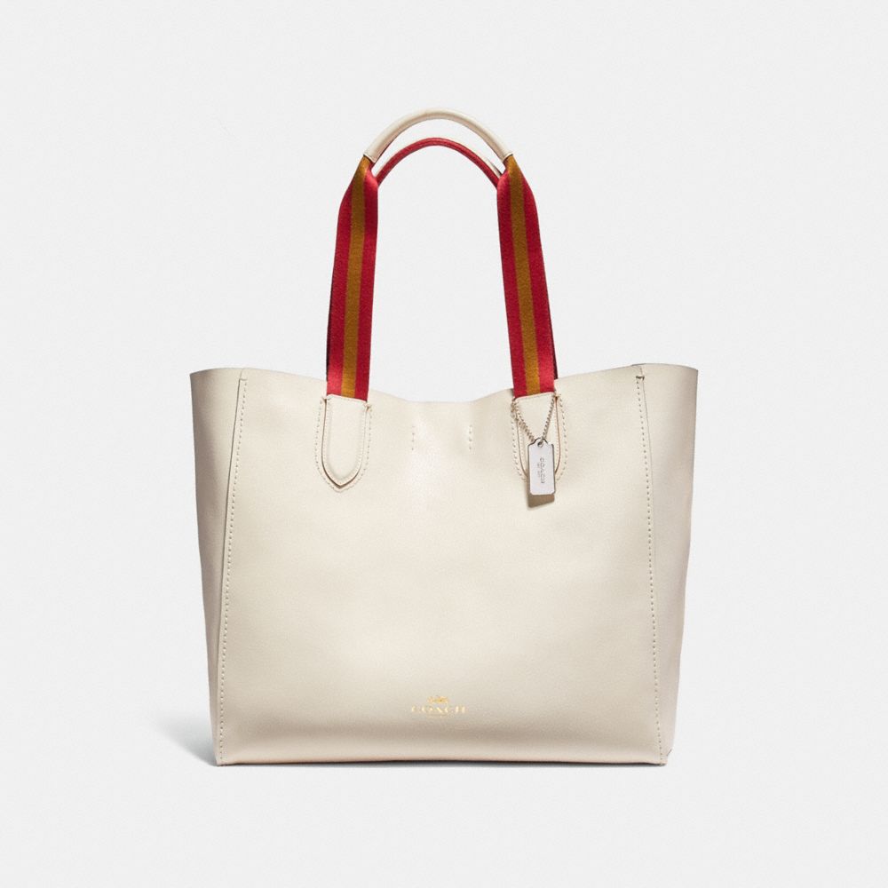 LARGE DERBY TOTE IN MULTI EDGEPAINT PEBBLE LEATHER - COACH f12107  - LIGHT GOLD/CHALK MULTI