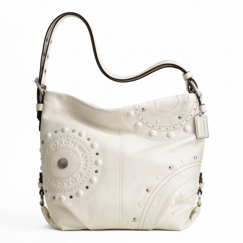 LEATHER STUDDED APPLIQUE DUFFLE