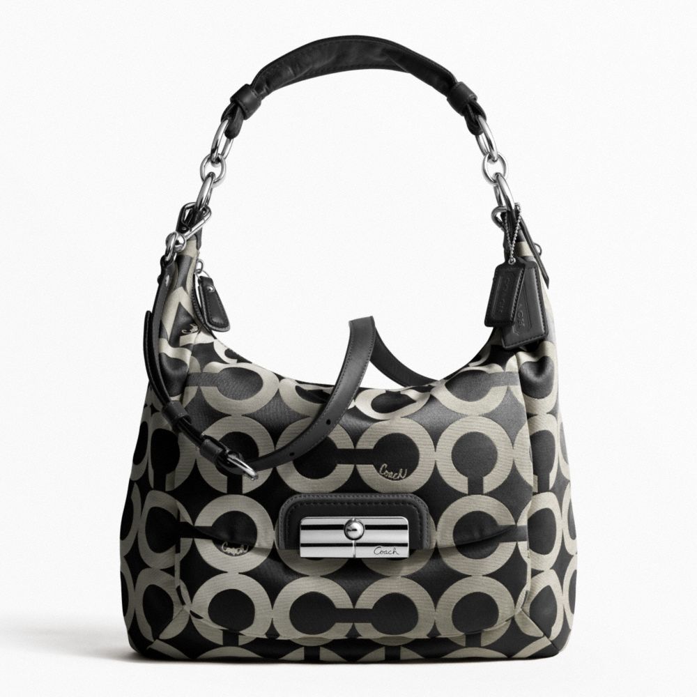 KRISTIN OP ART SATEEN LARGE HOBO