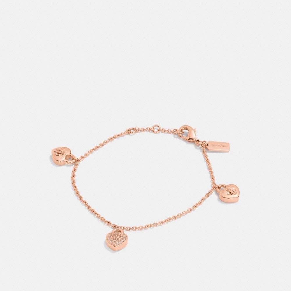 TWINKLING HEART BRACELET - COACH f17113 - ROSEGOLD