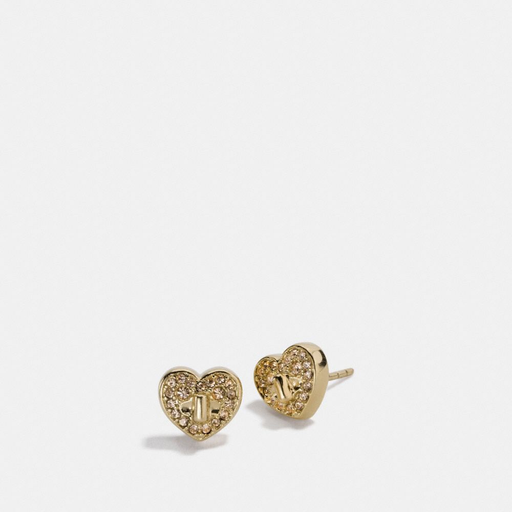 TWINKLING HEART STUD EARRING - COACH f17448 - GOLD