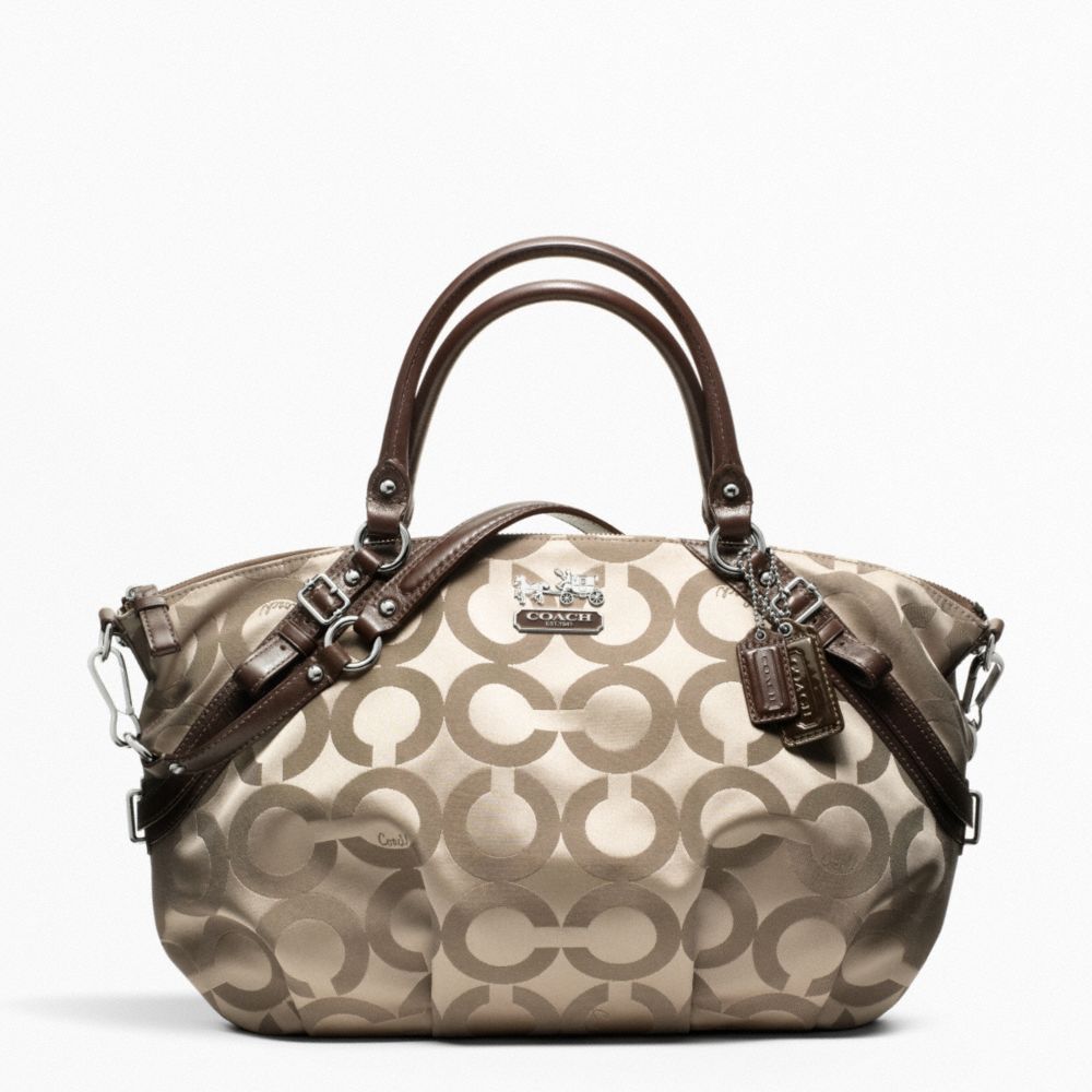 MADISON OP ART SATEEN LARGE SOPHIA SATCHEL