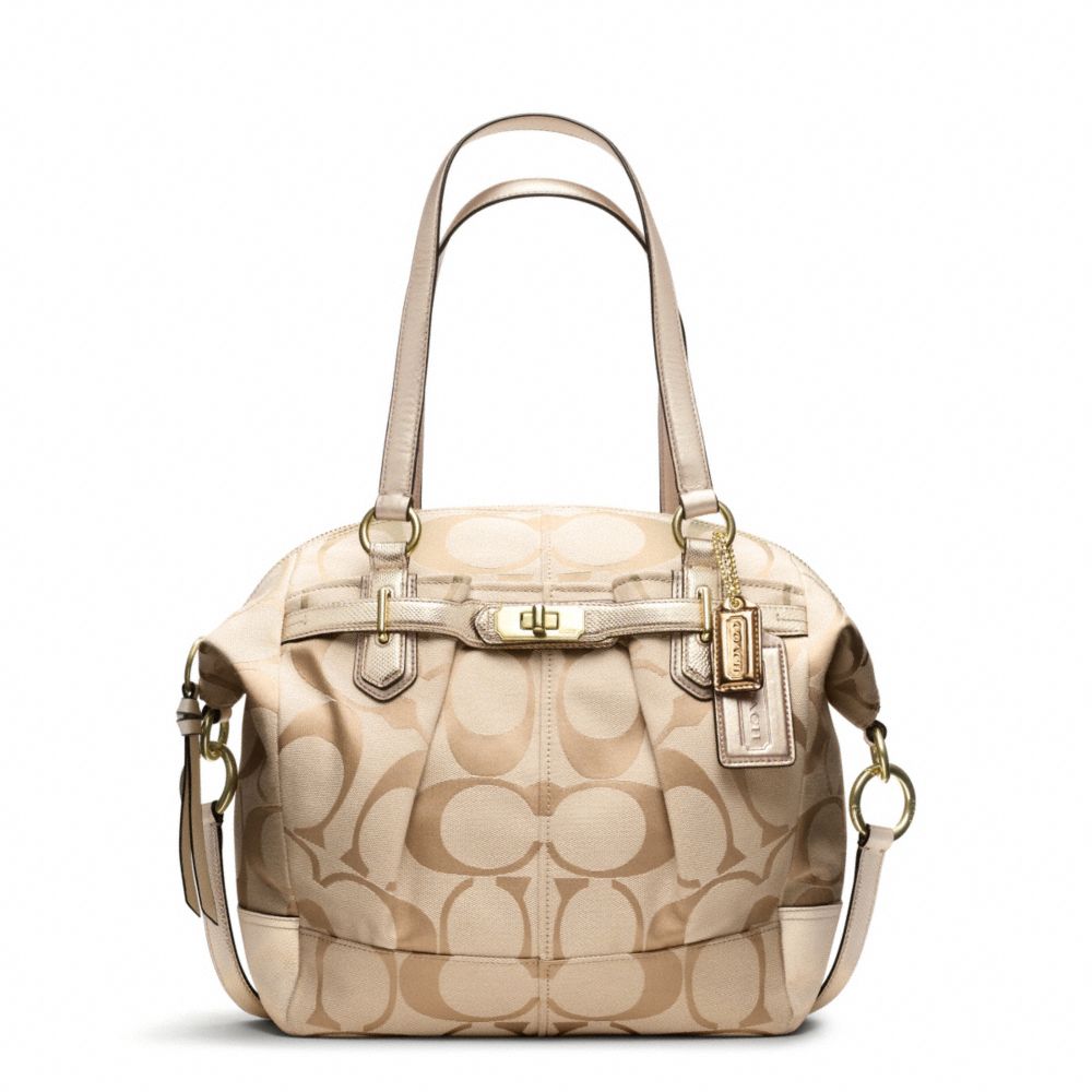 CHELSEA SIGNATURE REPS EMERSON NORTH/SOUTH SATCHEL - COACH f17820 - IVORY/LIGHT KHAKI/GOLD