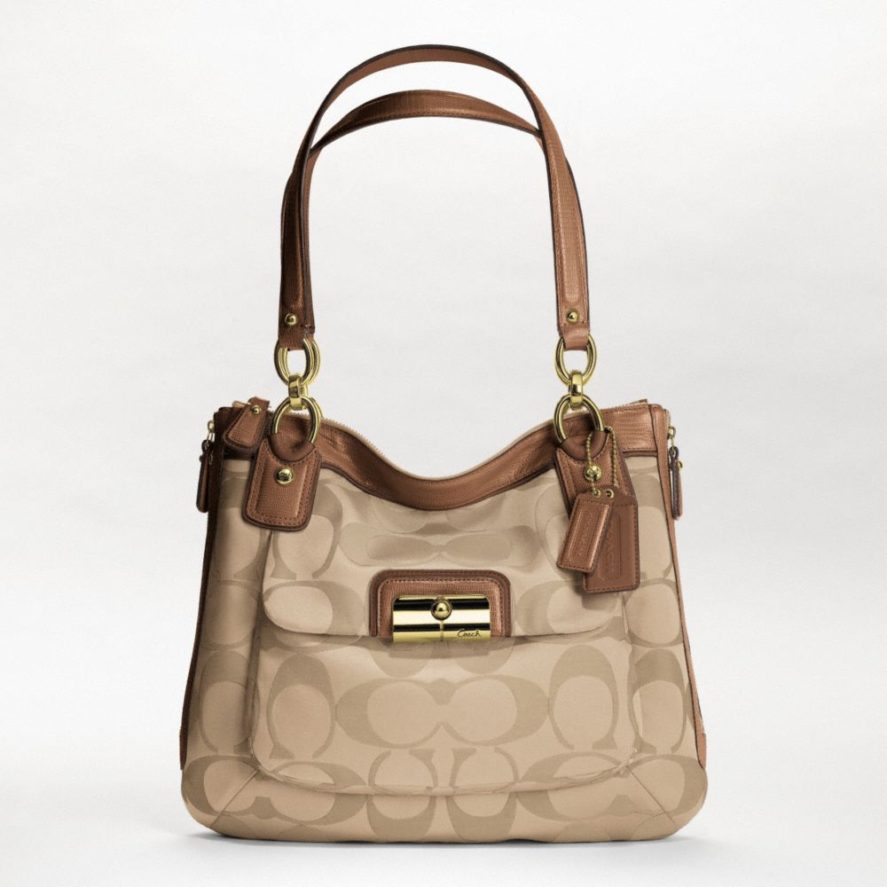 COACH KRISTIN SIGNATURE SATEEN ZIP TOTE - ONE COLOR - F18301