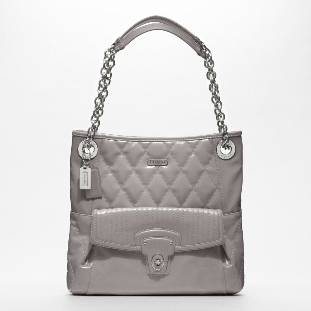 POPPY LIQUID GLOSS SLIM TOTE