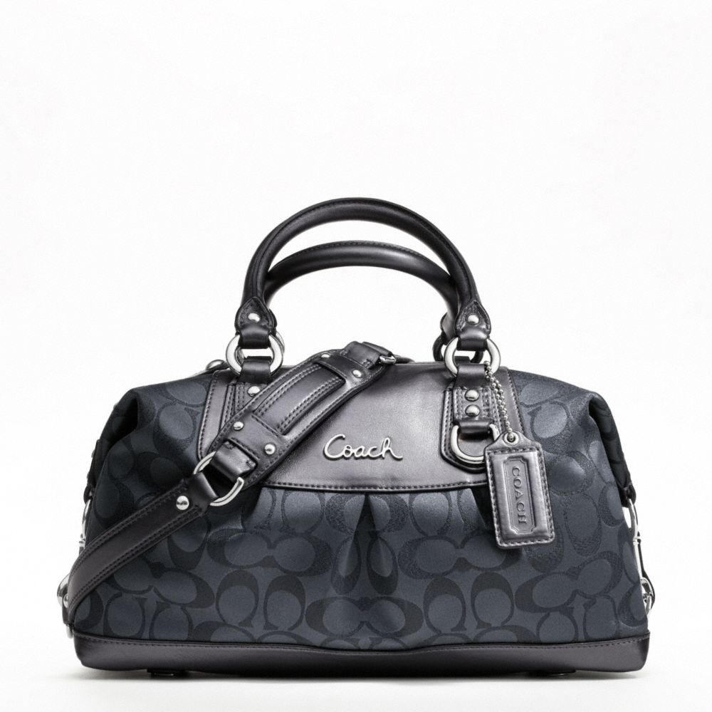 ASHLEY METALLIC SIGNATURE SATCHEL