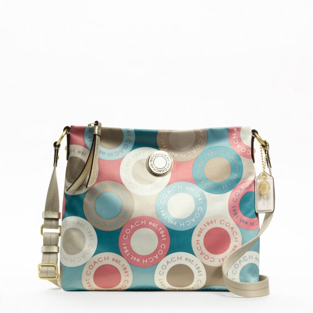 SIGNATURE STRIPE SNAPHEAD PRINT FILE BAG