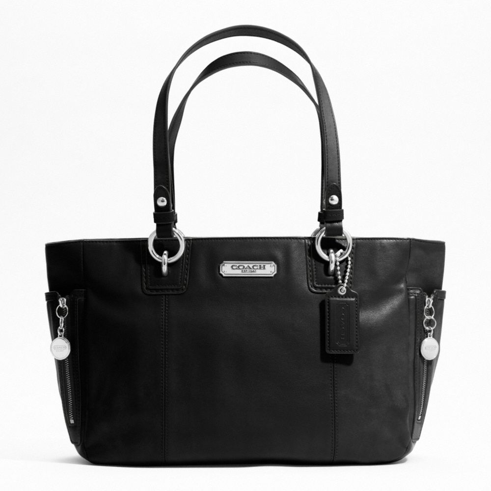 GALLERY LEATHER ZIPPER TOTE