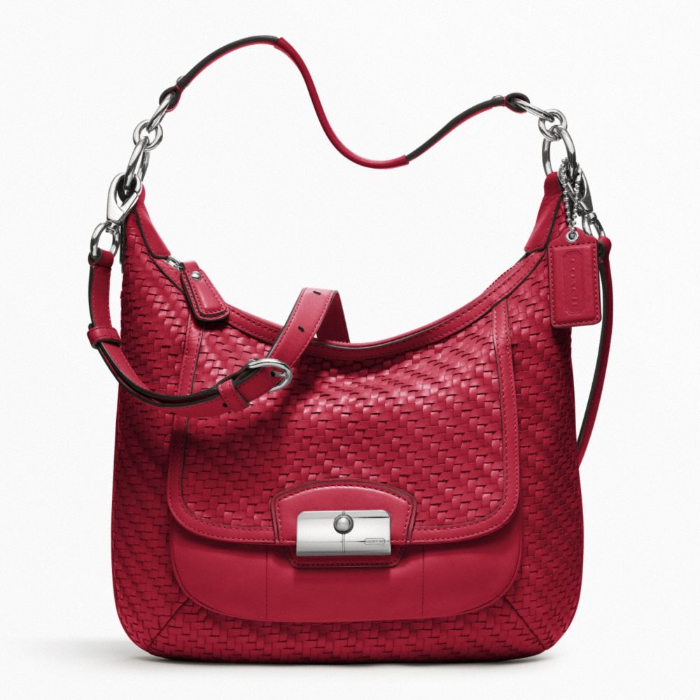 KRISTIN WOVEN LEATHER HOBO