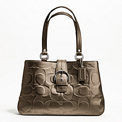 SOHO TEXTURED EMBOSSED LEATHER CARRYALL
