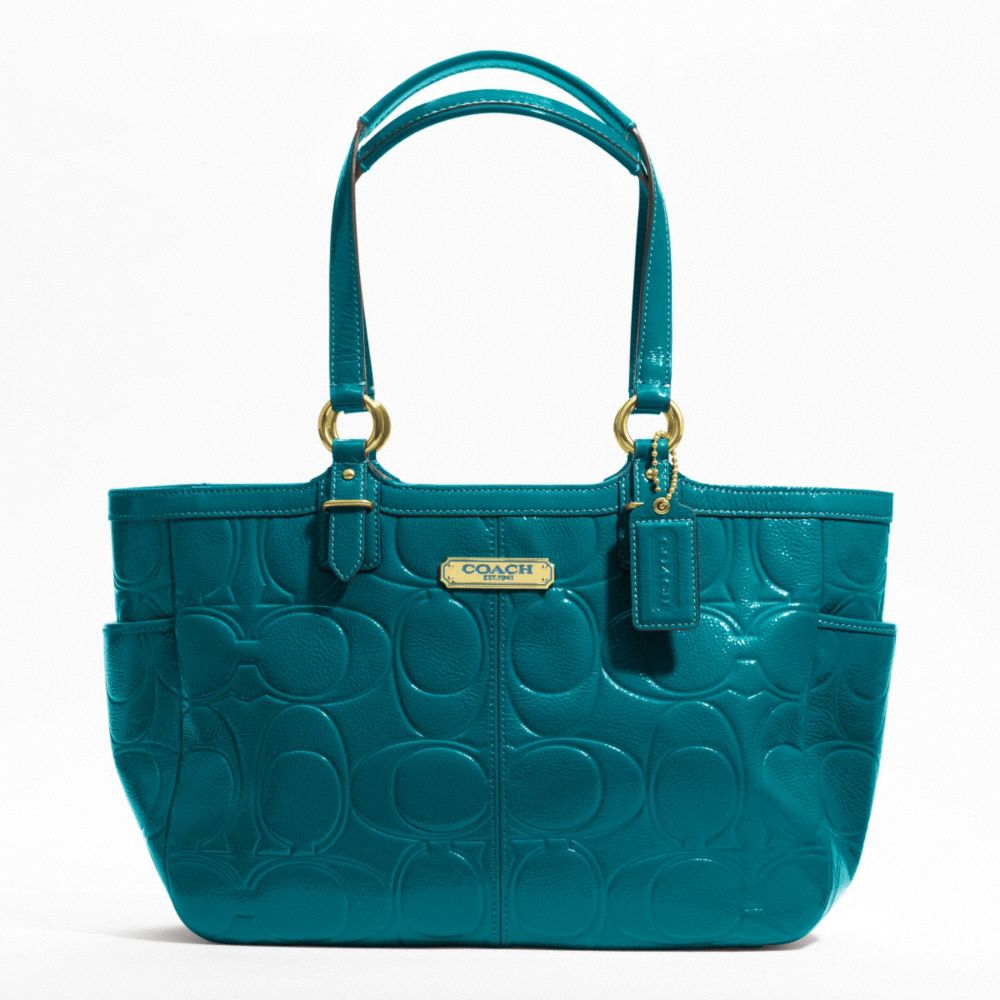 GALLERY EMBOSSED PATENT TOTE