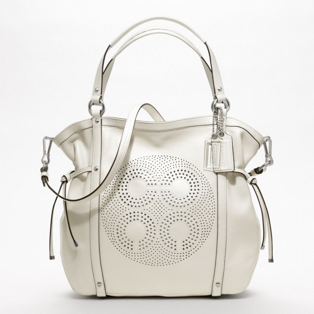 AUDREY LEATHER MEDIUM CINCHED TOTE - COACH F19566 - ONE-COLOR