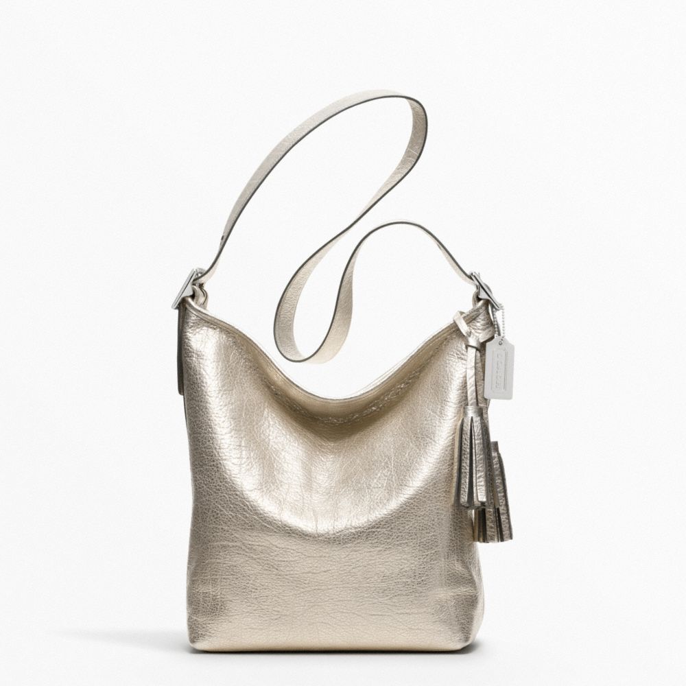 COACH METALLIC LEATHER DUFFLE - ONE COLOR - F19894