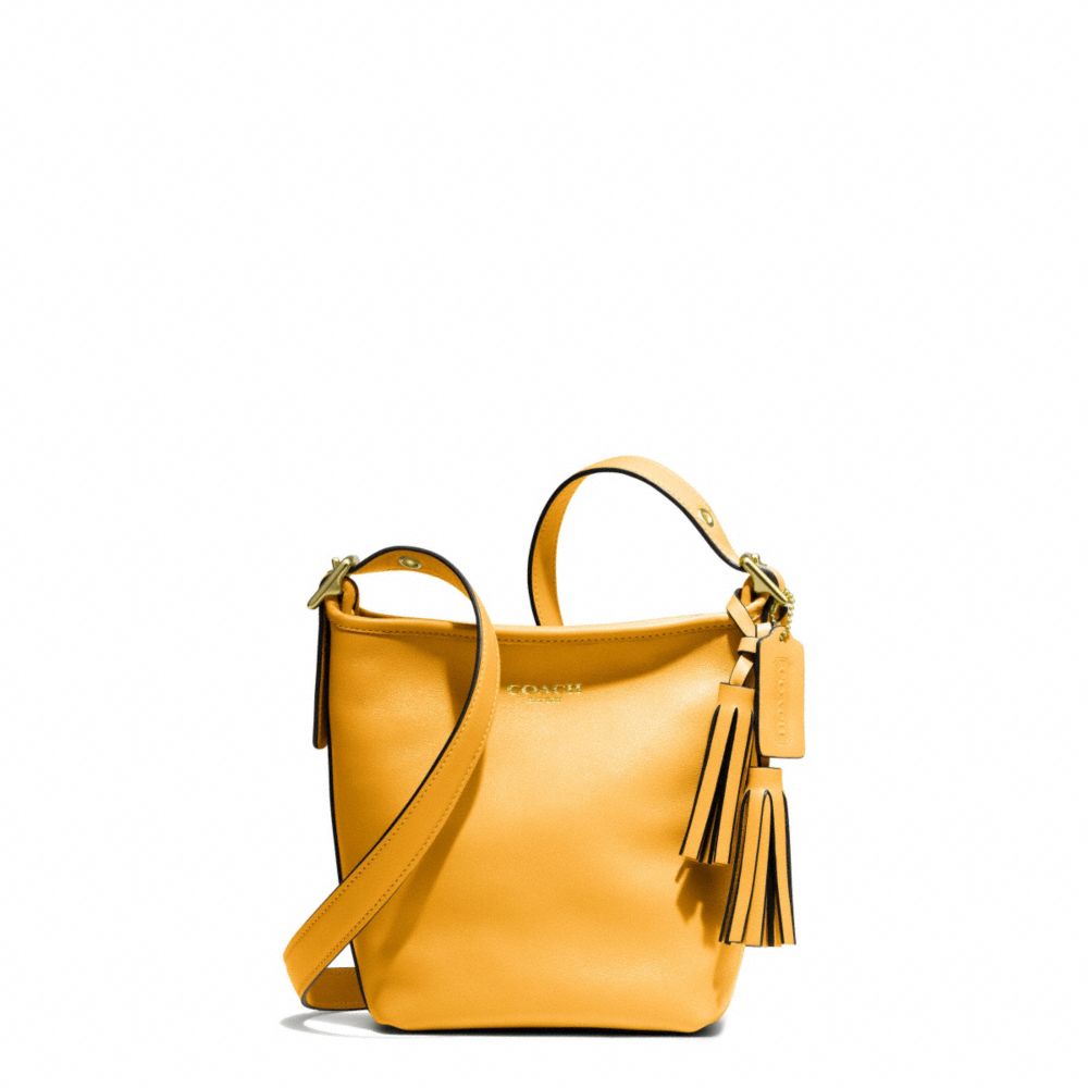 COACH LEATHER MINNIE DUFFLE - BRASS/MUSTARD - F19901