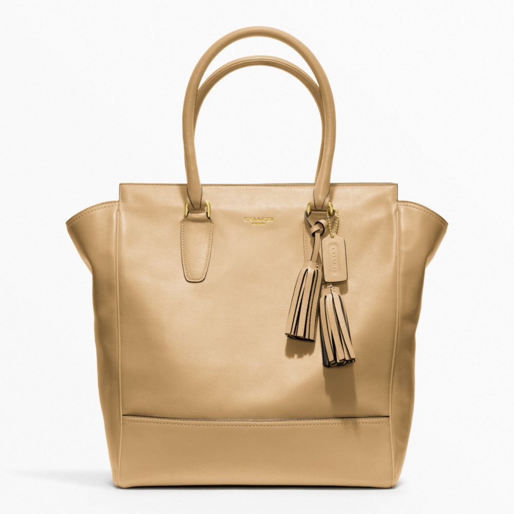 COACH LEATHER TANNER TOTE - BRASS/SAND - F19924