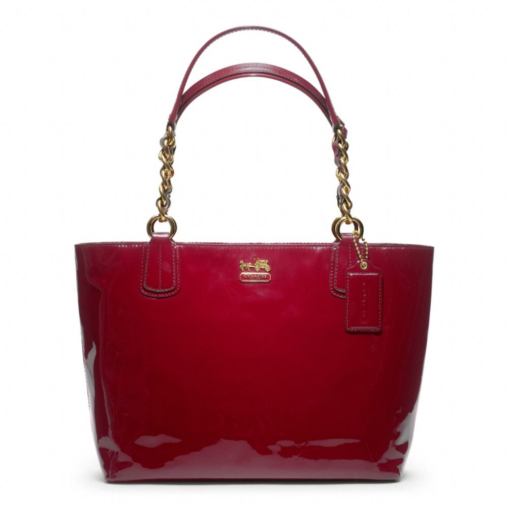COACH MADISON PATENT TOTE - ONE COLOR - F20484