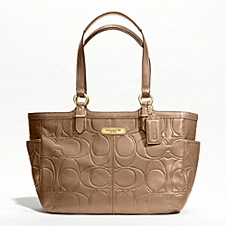 GALLERY EMBOSSED LEATHER TOTE