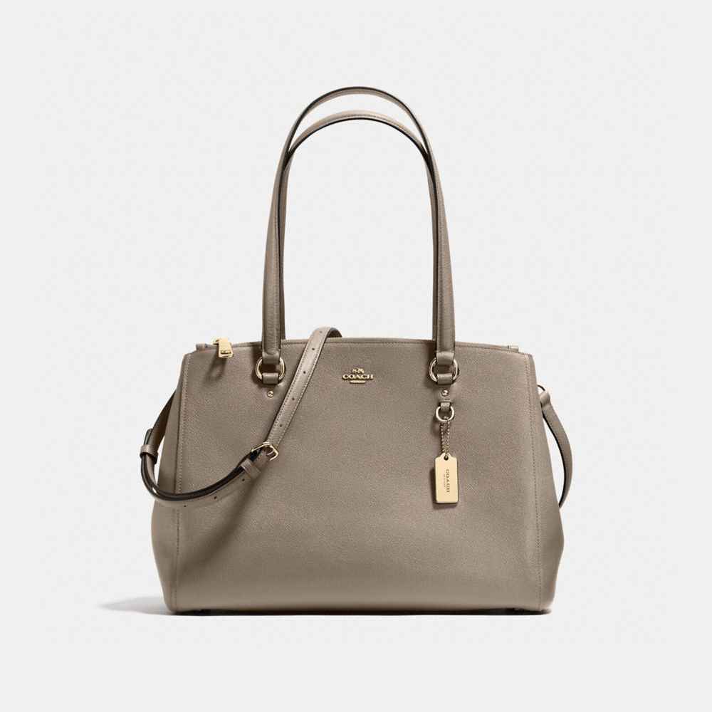 STANTON CARRYALL IN CROSSGRAIN LEATHER - COACH f21024 - LIGHT GOLD/FOG