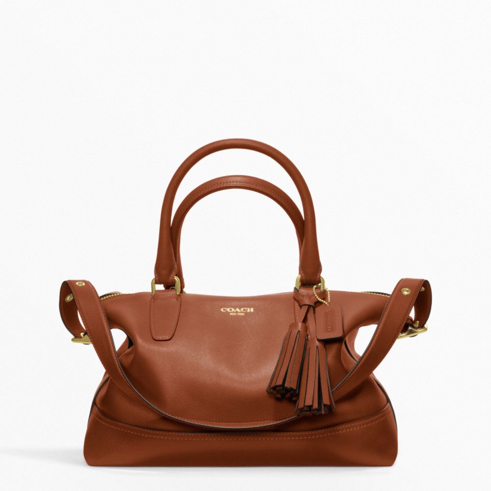 LEATHER MOLLY SATCHEL - COACH F21132 - BRASS/COGNAC