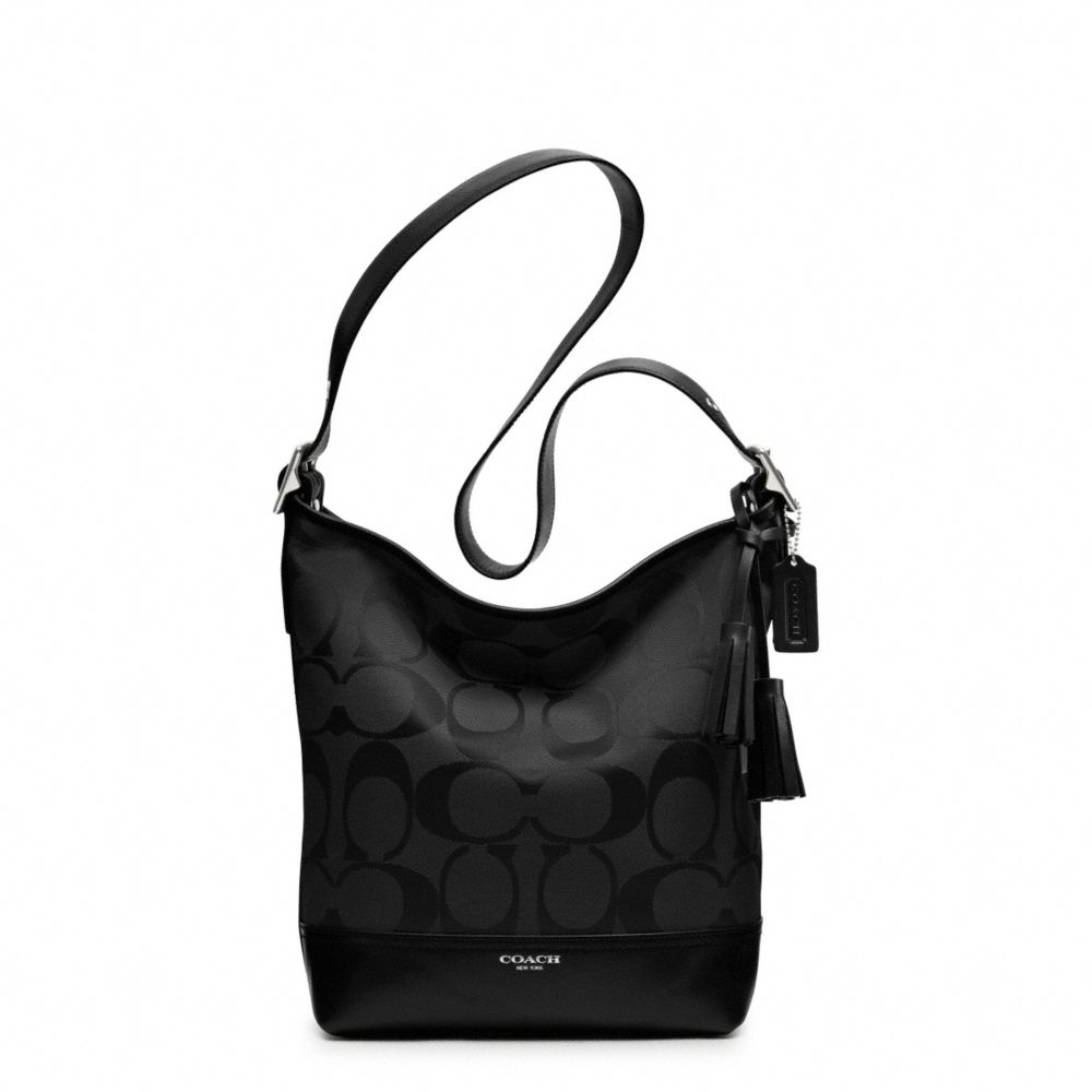 SIGNATURE DUFFLE - COACH f21149 - SILVER/BLACK/BLACK