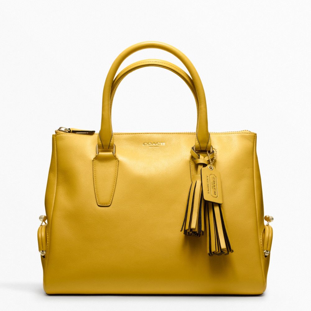 COACH ARCHIVAL TOP ZIP SATCHEL - BRASS/SUNFLOWER - F21192