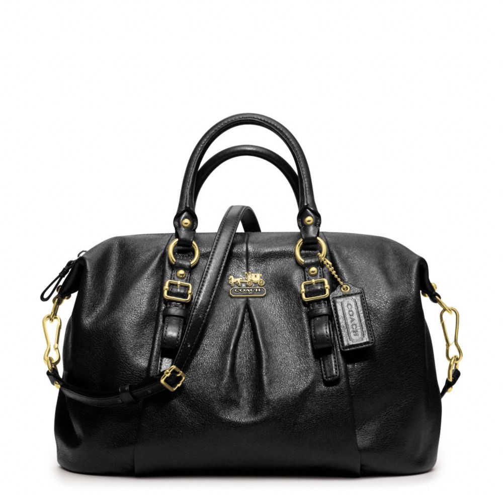 MADISON LEATHER JULIETTE SATCHEL - COACH F21222 - BRASS/BLACK