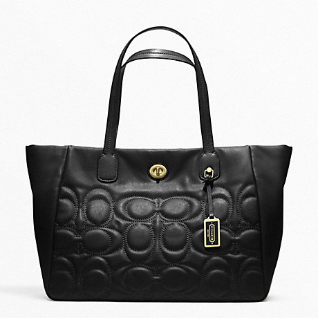 COACH WEEKEND TURNLOCK TOTE IN QUILTED LEATHER -  - f21237