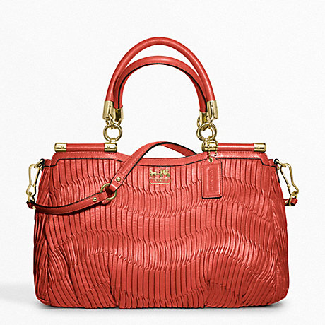 COACH MADISON GATHERED LEATHER CARRIE -  - f21281