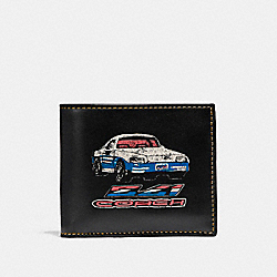 COACH 3-IN-1 WALLET WITH CAR - BLACK - F21384