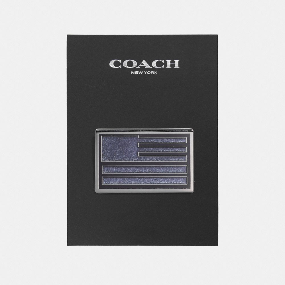 AMERICAN FLAG PIN - COACH f21654 - MULTICOLOR