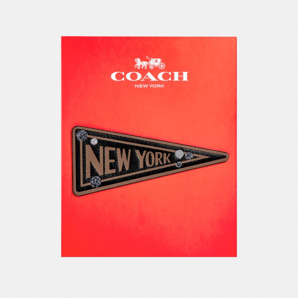 NEW YORK FLAG STICKER - COACH f21684 - MULTICOLOR