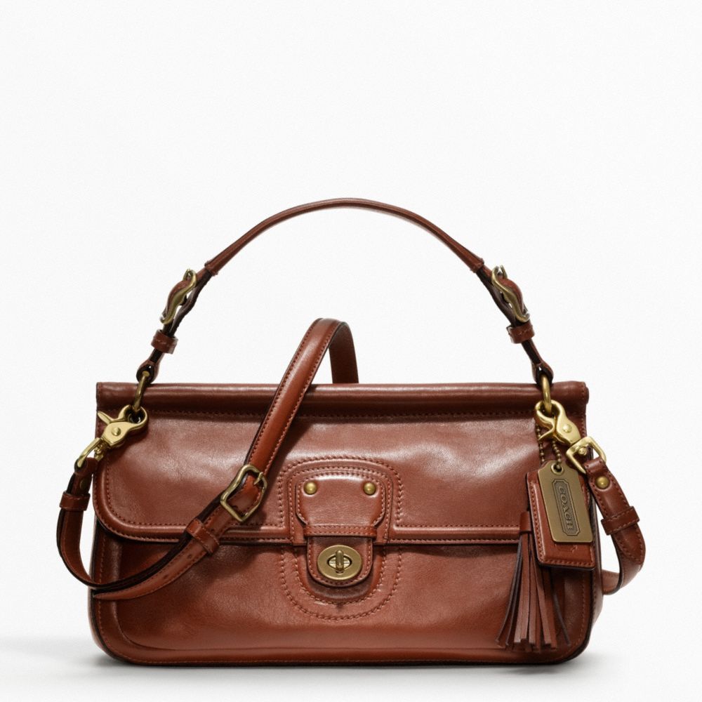 COACH LEATHER CITY WILLIS CROSSBODY - BRITISH TAN - F22062