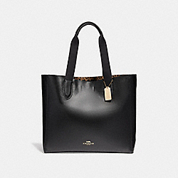 COACH LARGE DERBY TOTE - LIGHT GOLD/BLACK - F22218