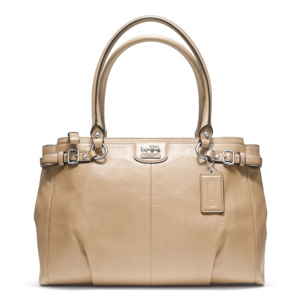 COACH MADISON LEATHER KARA CARRYALL - SILVER/SAND - F22262