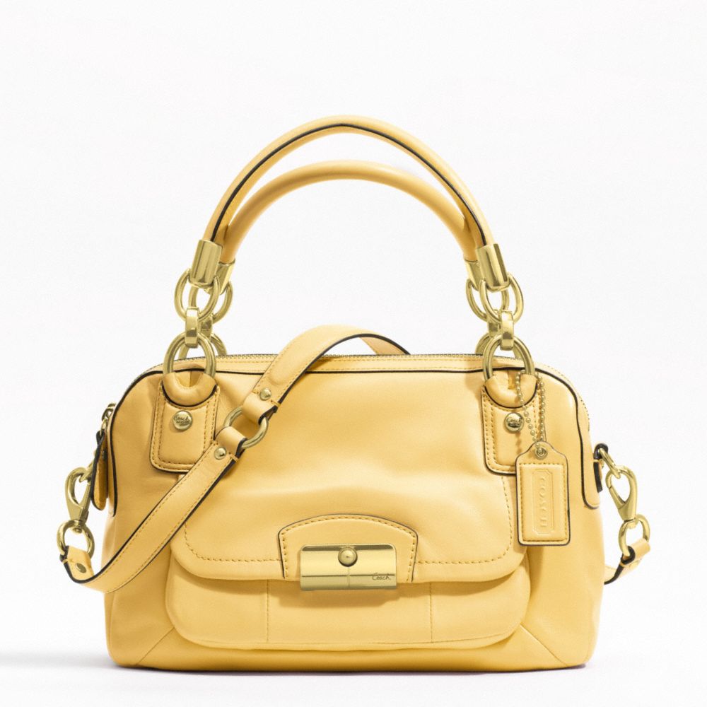 KRISTIN LEATHER DOUBLE ZIP SATCHEL