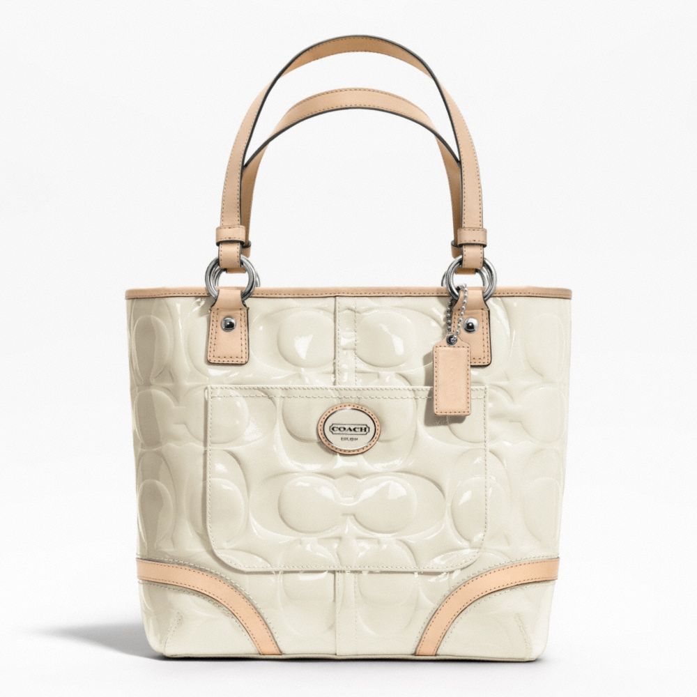 PEYTON EMBOSSED PATENT TOTE 