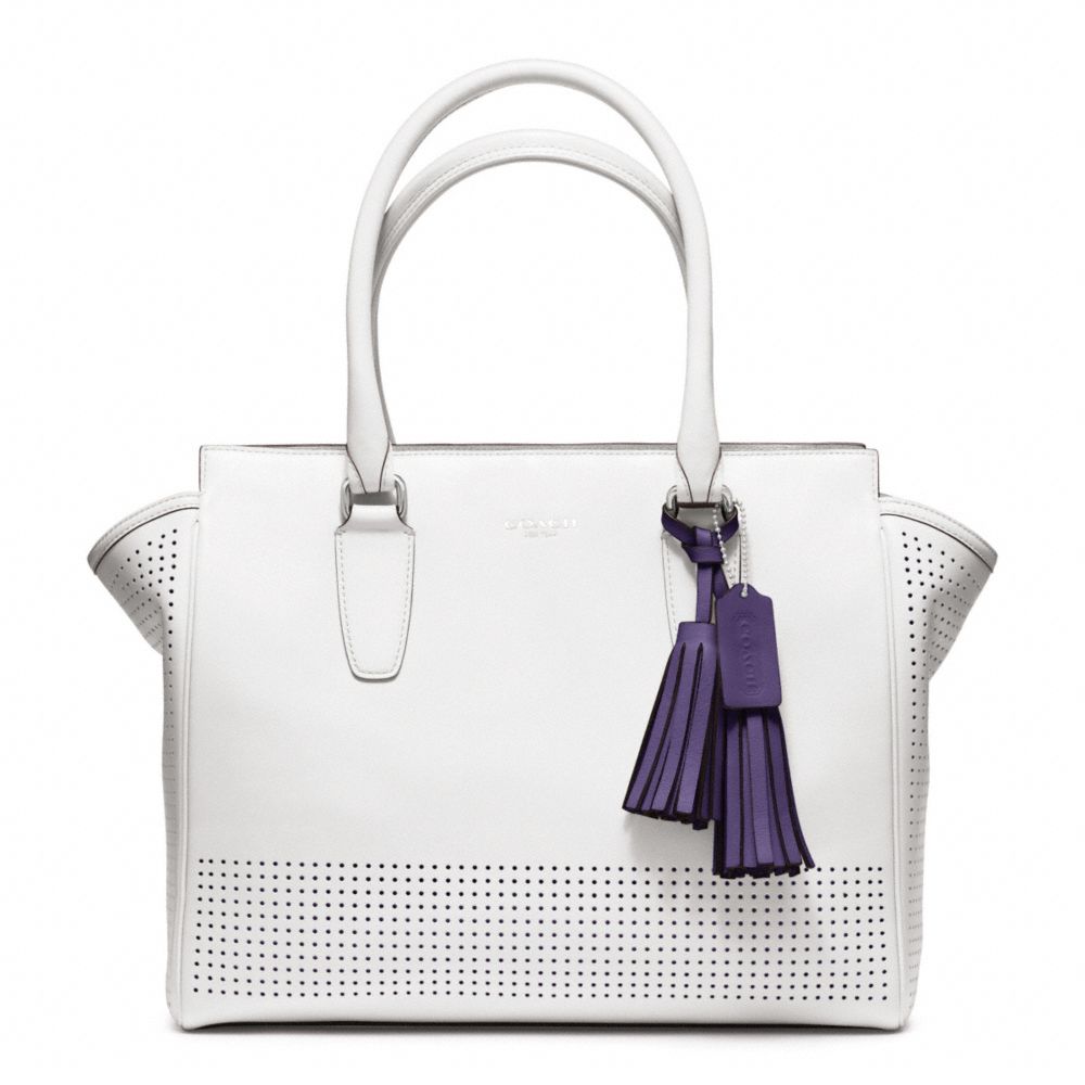 COACH PERFORATED LEATHER MEDIUM CANDACE CARRYALL - ONE COLOR - F22390