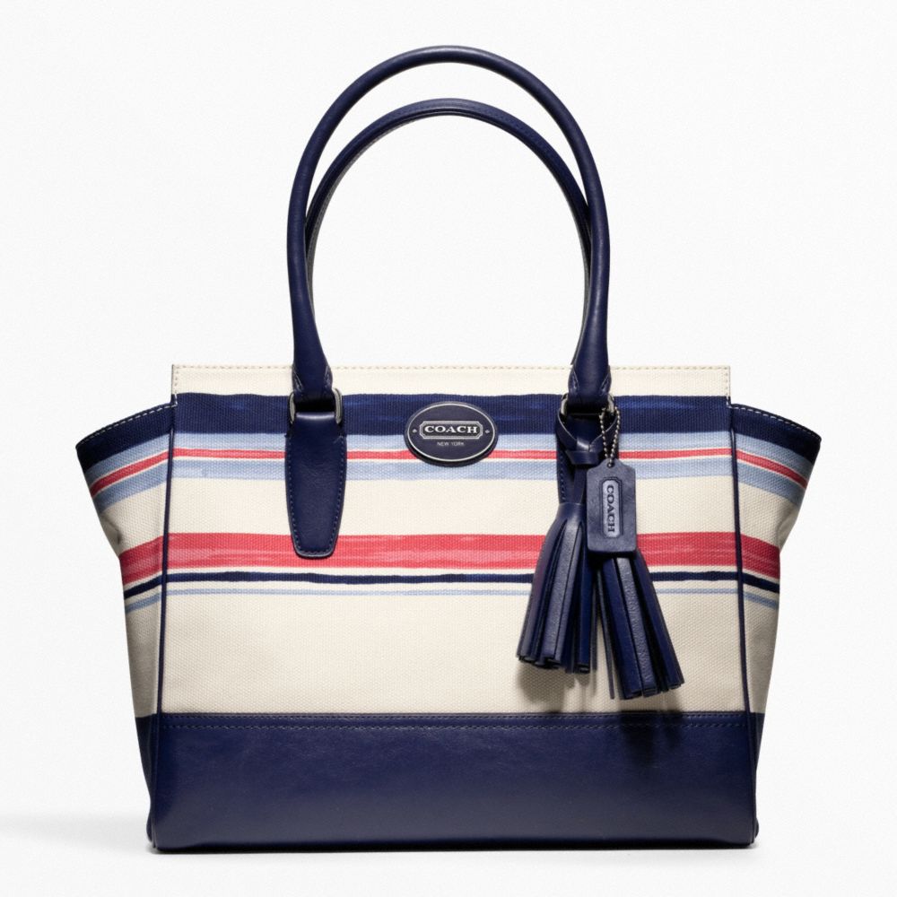 COACH STRIPE PRINT MEDIUM CANDACE CARRYALL - ONE COLOR - F22397