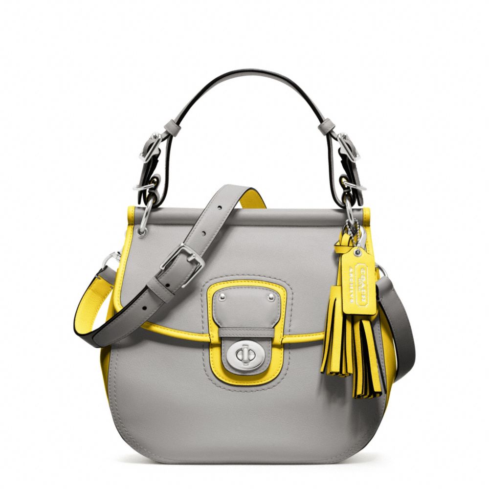 COACH ARCHIVAL TWO-TONE LEATHER WILLIS - SILVER/GREY/LEMON - F22409