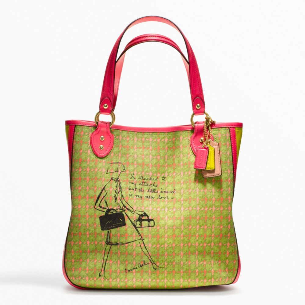 COACH POPPY BONNIE CASHIN PLAID TOTE - ONE COLOR - F22482