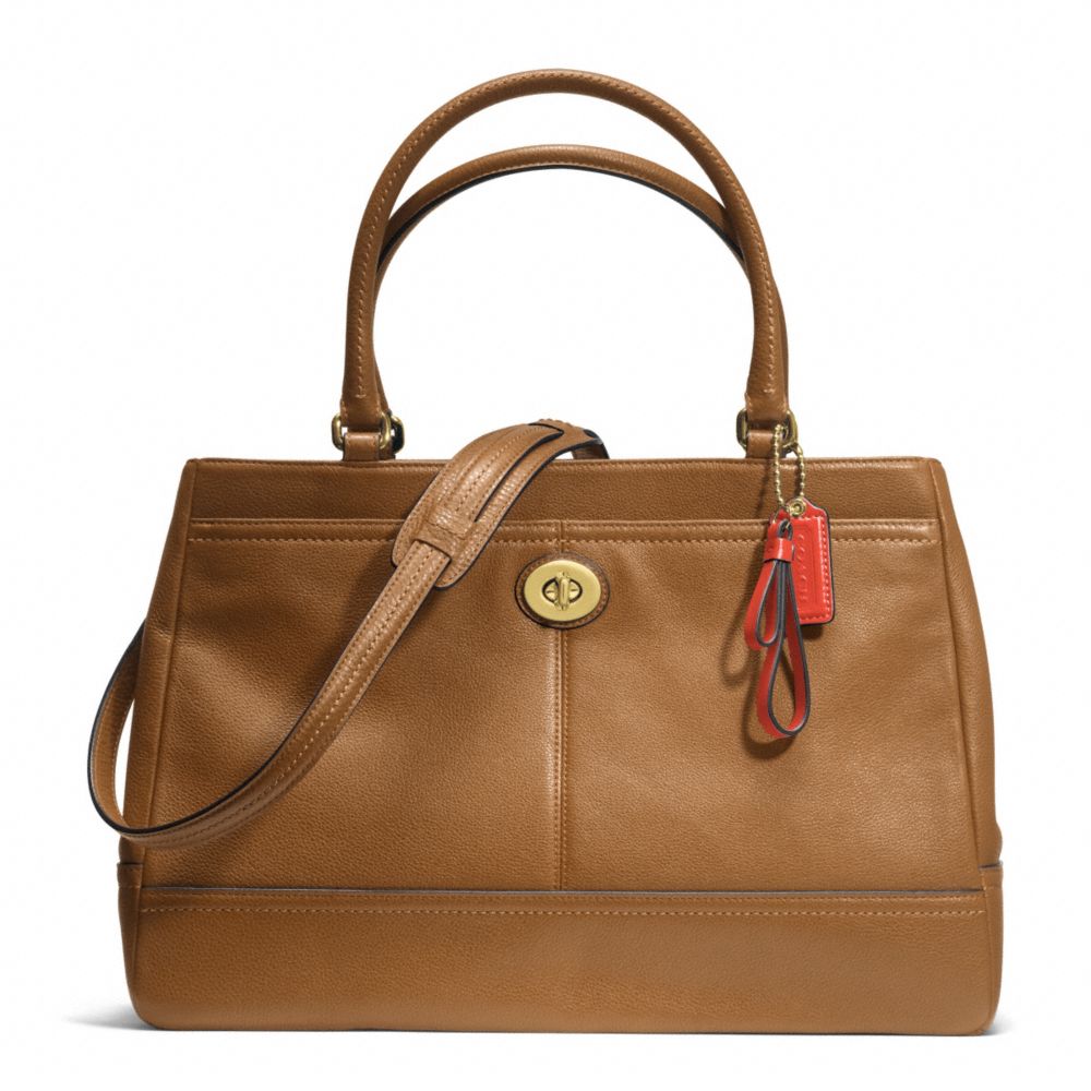 PARK LEATHER LARGE CARRYALL - COACH f23268 - BRASS/BRITISH TAN