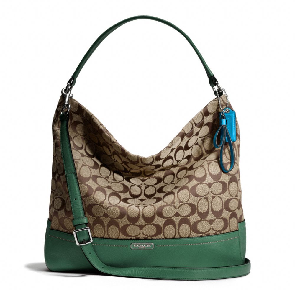 PARK SIGNATURE HOBO - COACH f23279 - SILVER/KHAKI/IVY