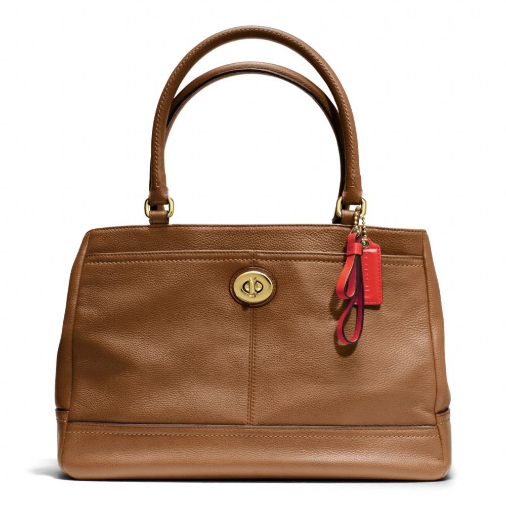 COACH PARK LEATHER CARRYALL - BRASS/BRITISH TAN - F23280