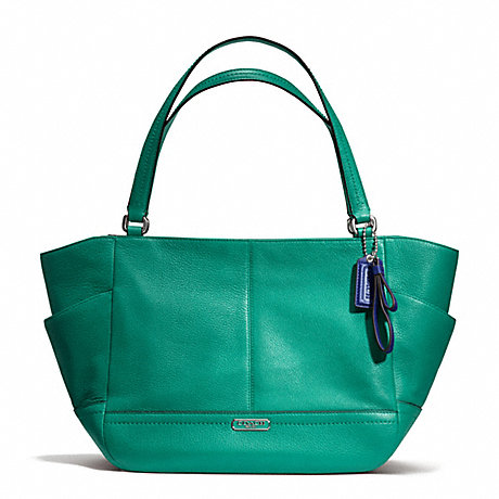 COACH PARK LEATHER CARRIE - SILVER/BRIGHT JADE - f23284