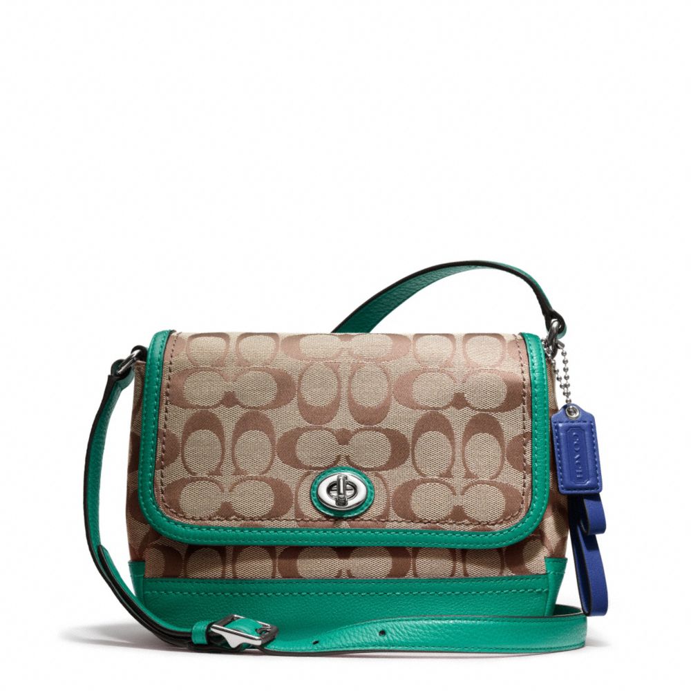 PARK SIGNATURE VIOLET - COACH f23286 - SILVER/KHAKI/BRIGHT JADE