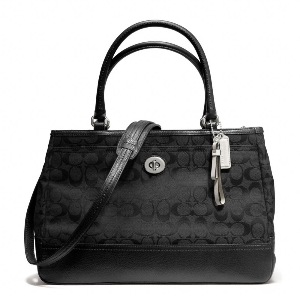 PARK SIGNATURE LARGE CARRYALL - COACH F23292 - SILVER/BLACK/BLACK