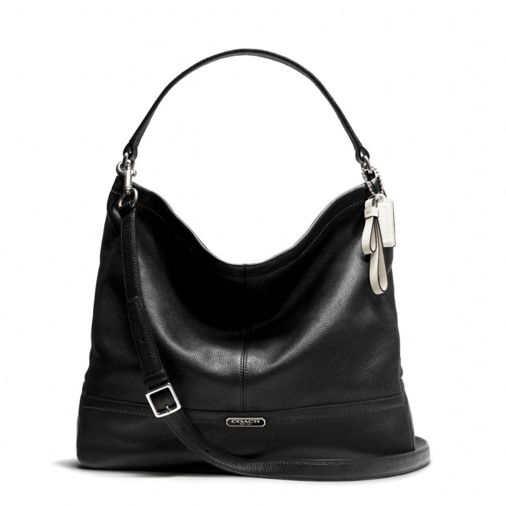 PARK LEATHER HOBO - COACH f23293 - SILVER/BLACK
