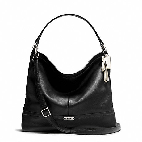 COACH PARK LEATHER HOBO - SILVER/BLACK - f23293