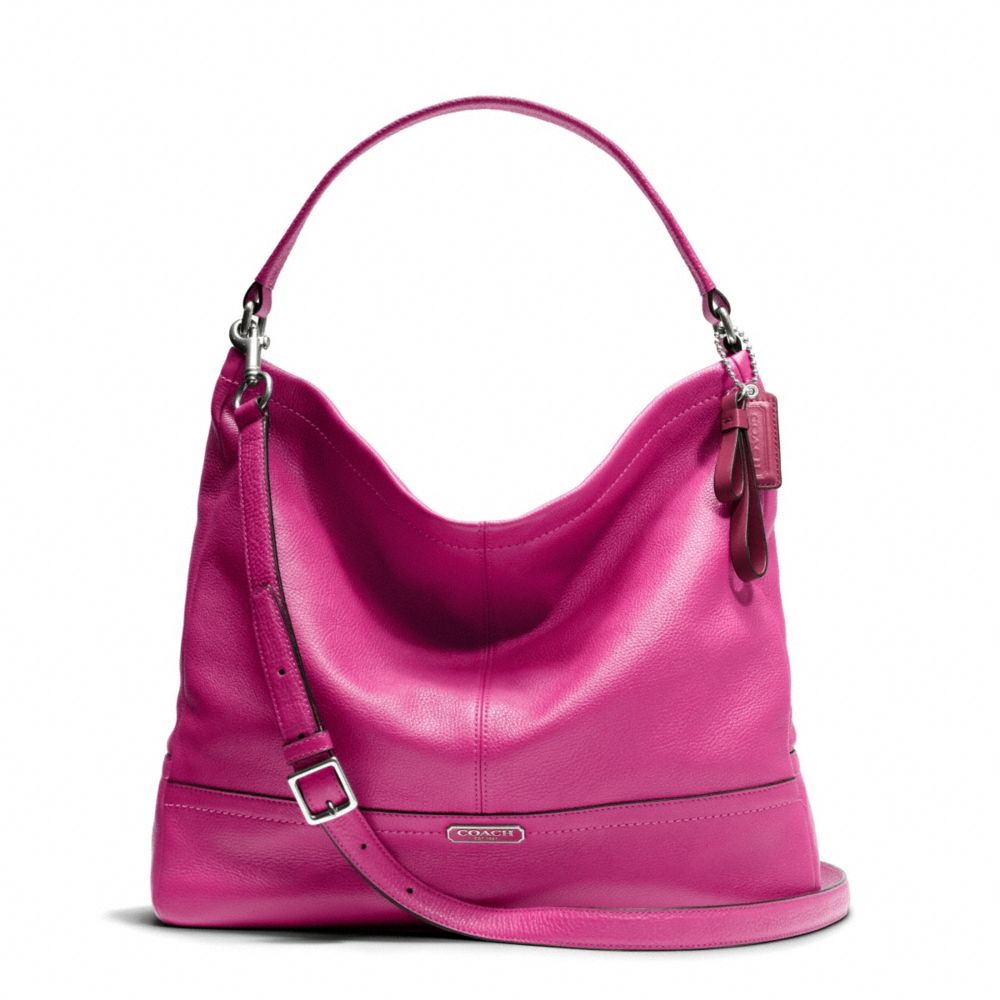 COACH PARK LEATHER HOBO - SILVER/BRIGHT MAGENTA - F23293